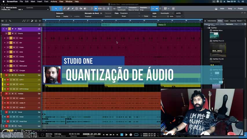 Quantizar Audio com Studio One Professional