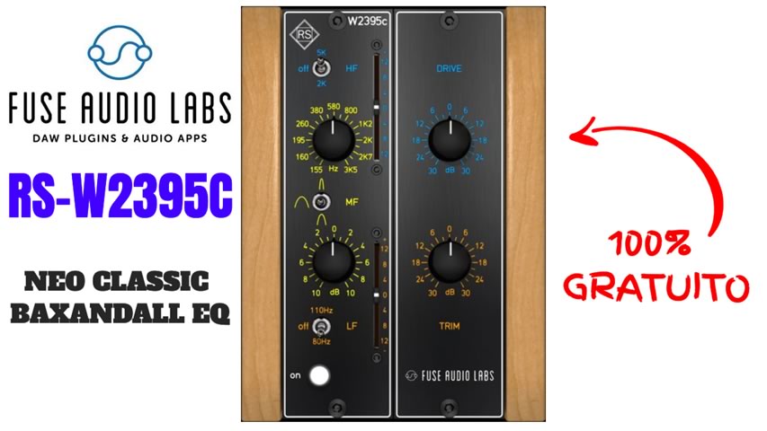 Equalizador Baxandall GRATUITO by Fuse Audio Labs: RS-W2395C