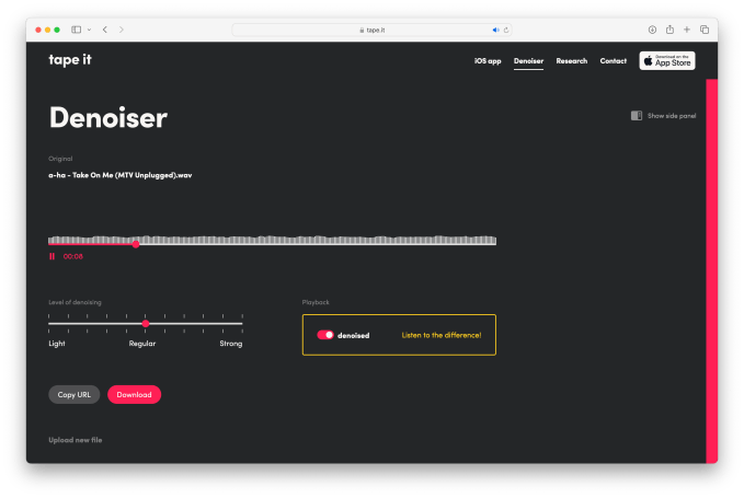 Tape It lança Denoiser gratuito baseado em IA