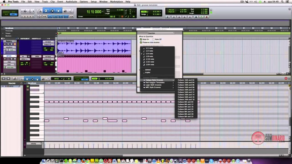 Alinhando o Baixo com a Bateria no Pro Tools