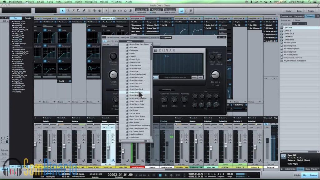 Criando uma ambiência fake de Room Mic na Bateria