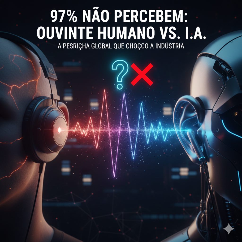 Pesquisa Deezer/Ipsos revela que 97% das pessoas não conseguem distinguir músicas geradas por IA das feitas por humanos
